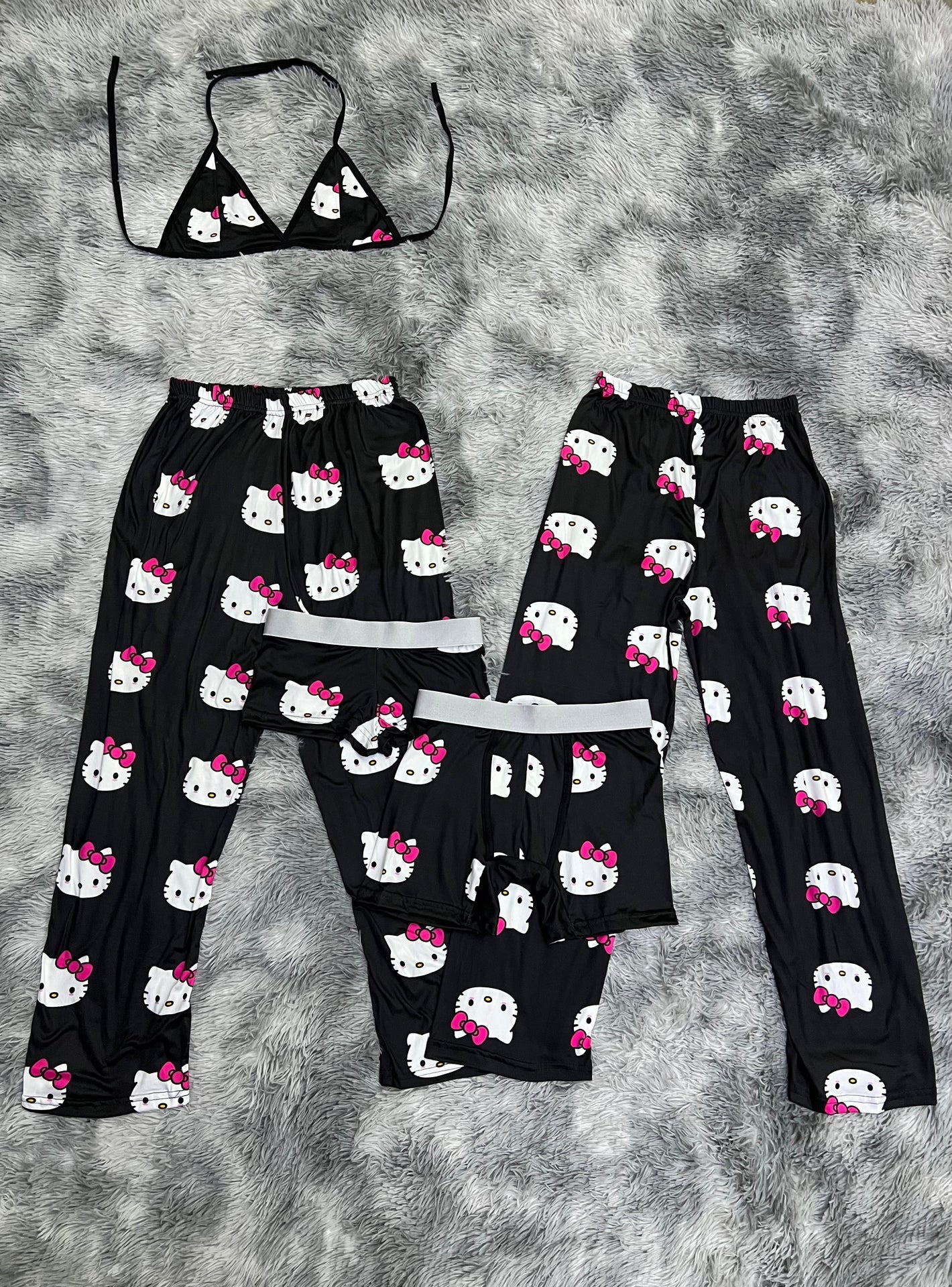 Hello Kitty black Print 5 piece pajama set 😺💤