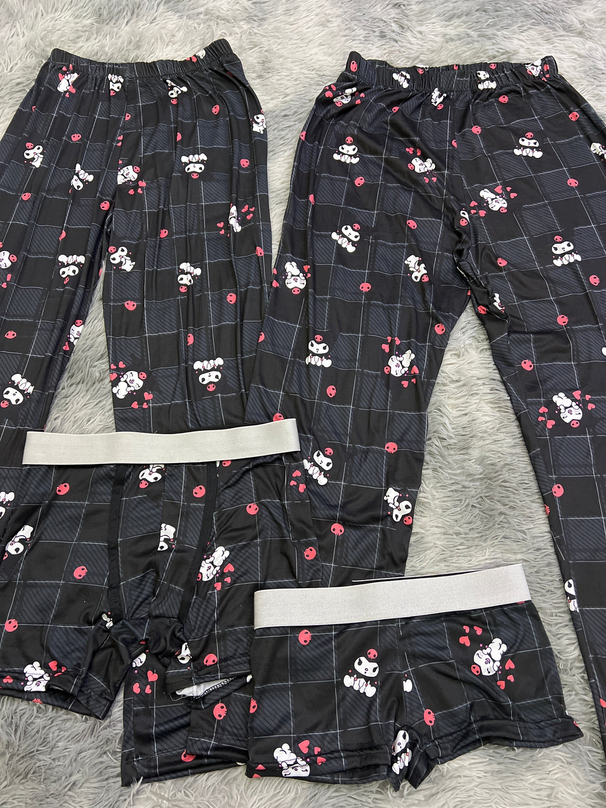 Kuromi Cuadros Y Calaveras Pijama De 5 Piezas