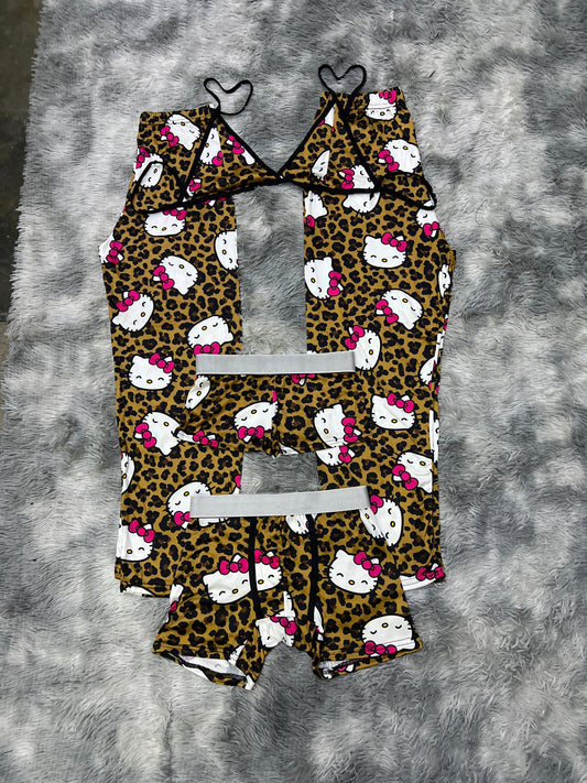 Hello Kitty Animal Pijama De 5 Piezas