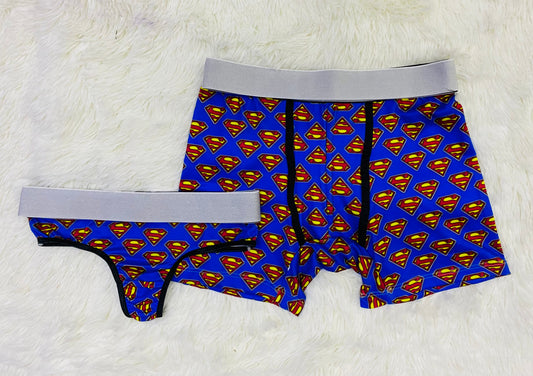 Supermán couples matching underwear - Fundies