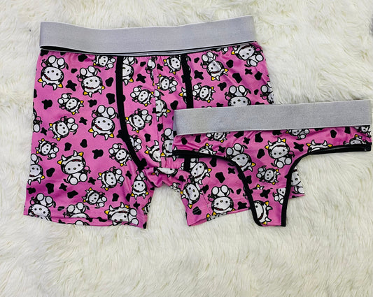 couples matching underwear kitty cow - Fundies