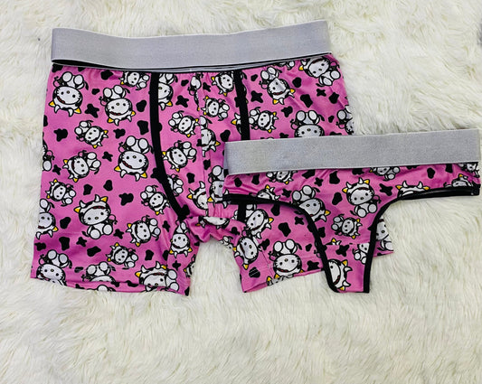 couples matching underwear kitty cow - Fundies