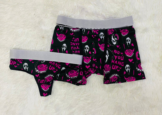 Scream matching couples underwear - Fundies
