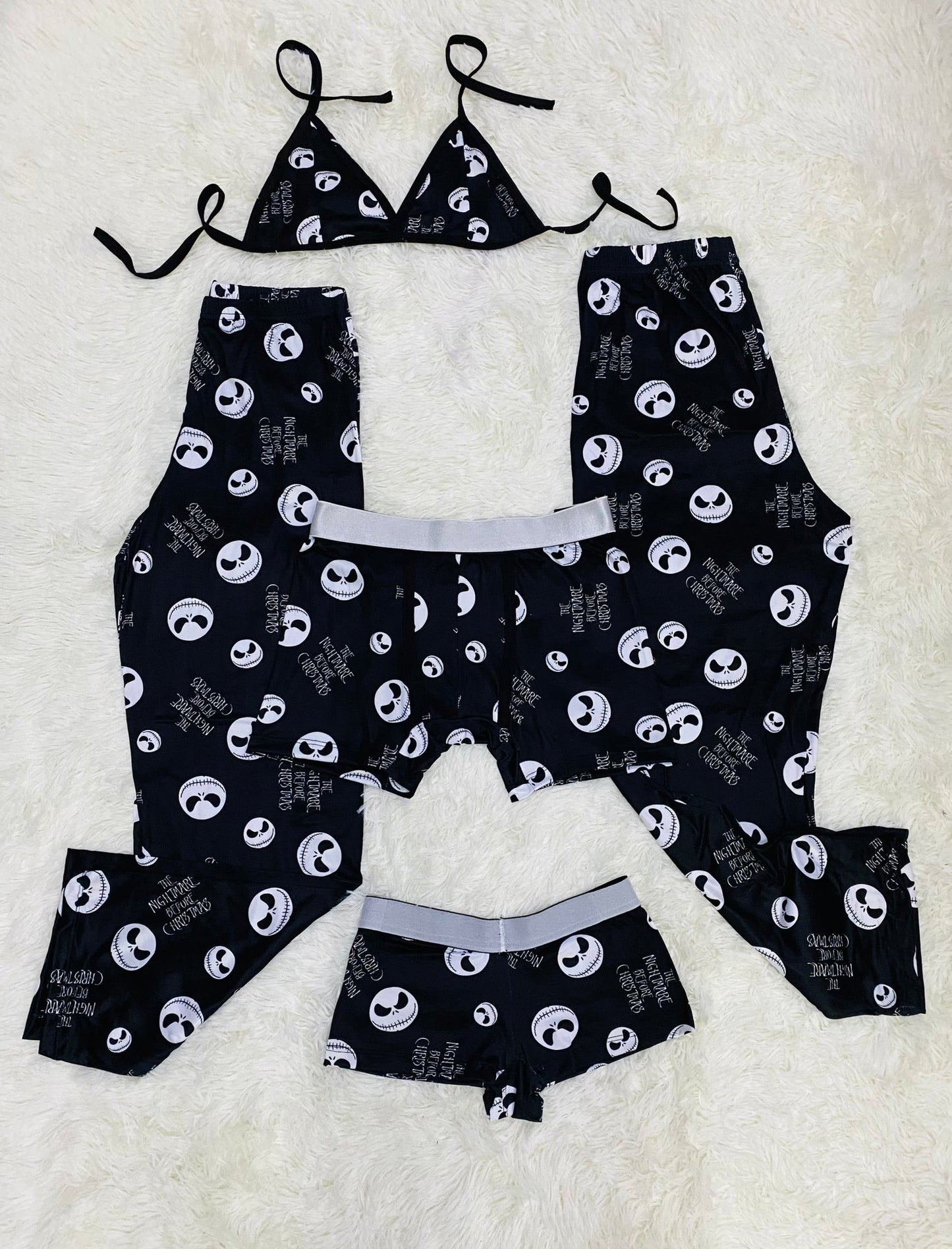 Jack Print 5 piece pajama set For Halloween 👻