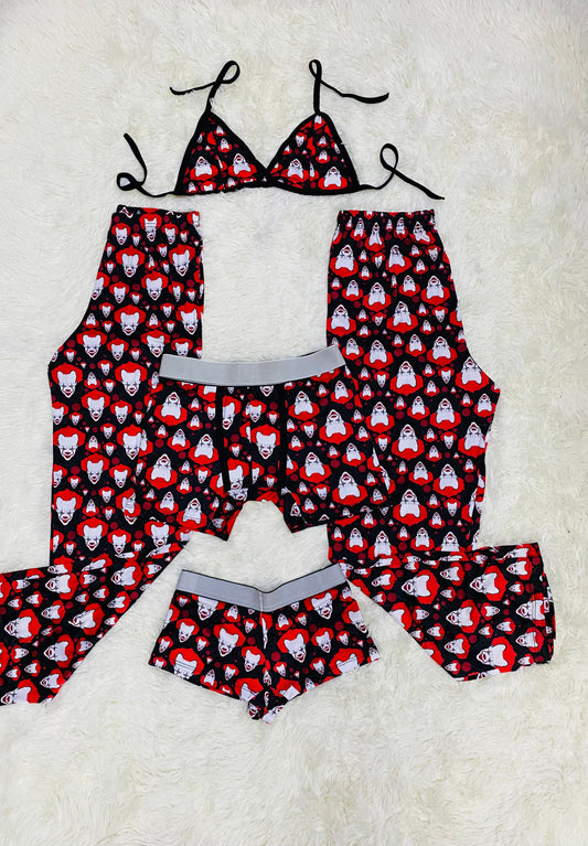 Pennywise Print Rojo Duo Unitalla de 5 piezas