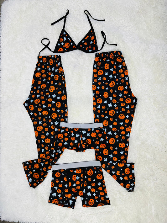 Pumpkin Print Naranja Duo Unitalla de 5 piezas