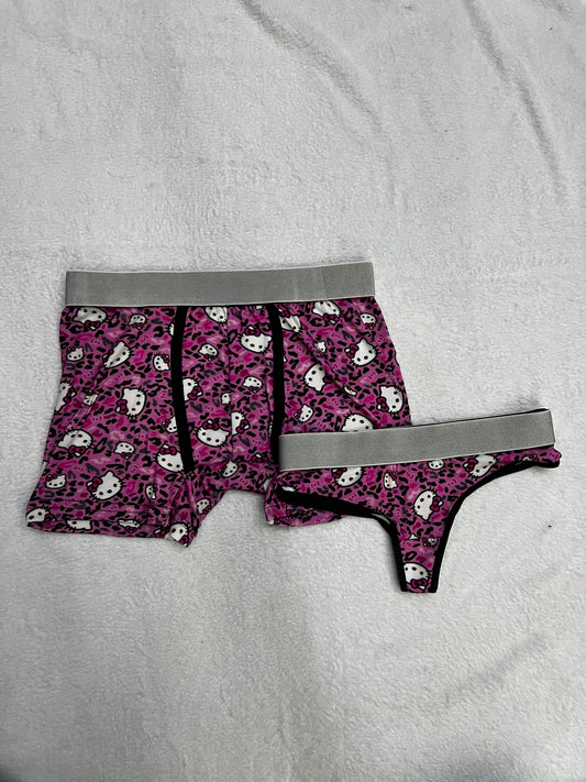 Hello kitty animal print duo tanga