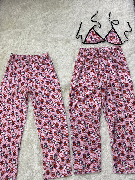 Spiderkitty rosa Duo de Pijama Afelpada