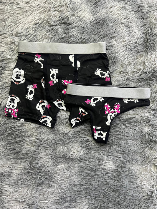 Mickey Print Multicolor duo unitalla con tanga