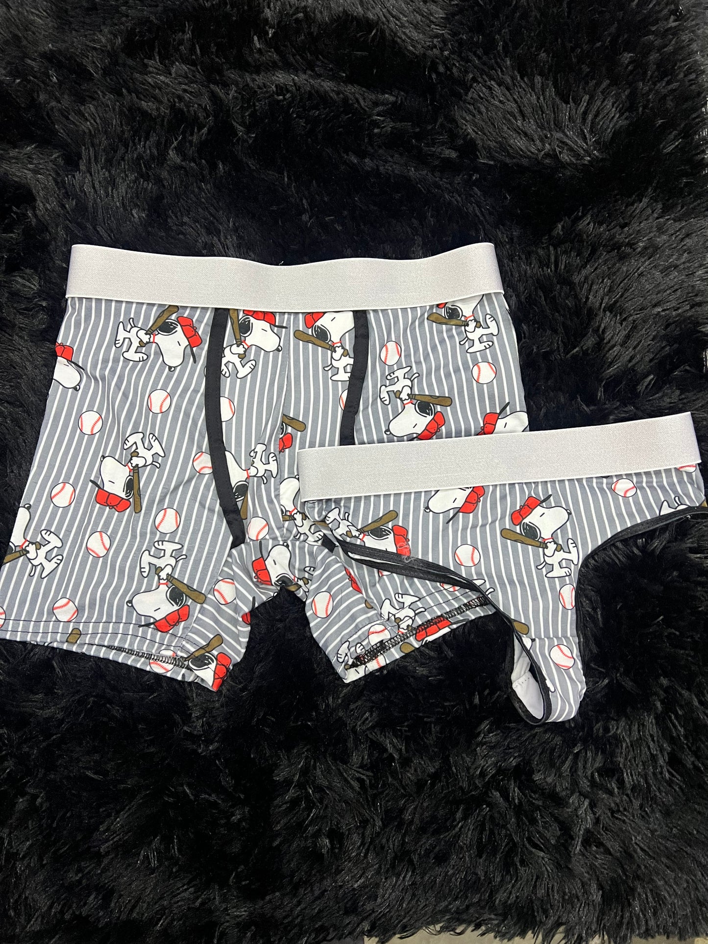 Snoopy Baseball Gris duo unitalla con tanga