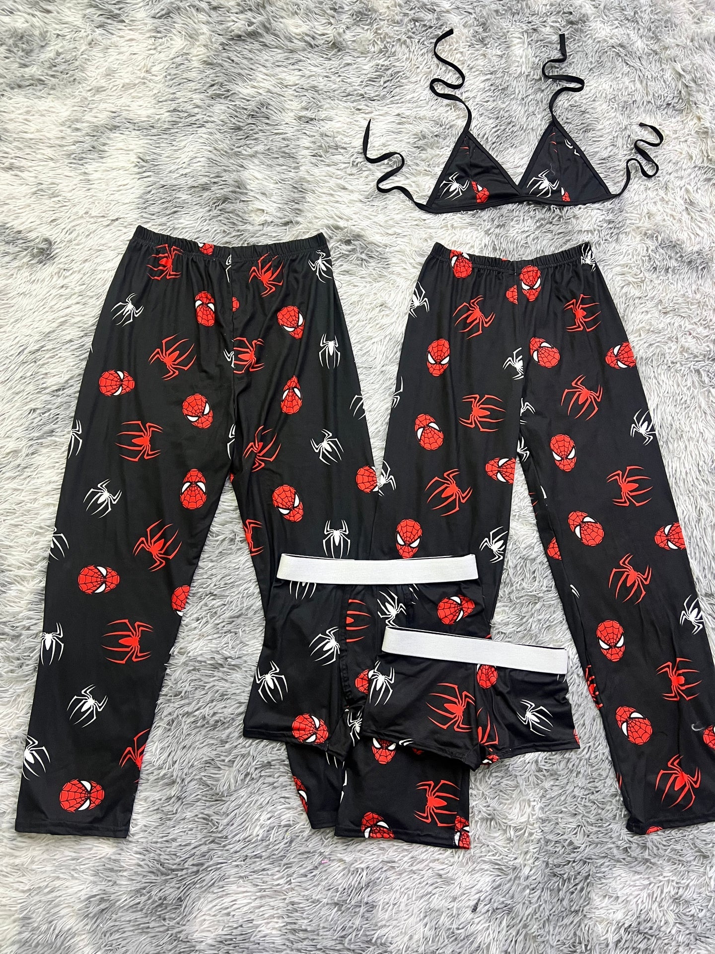 Spider-Man black 5 piece pajama set Nightwear 🕷️