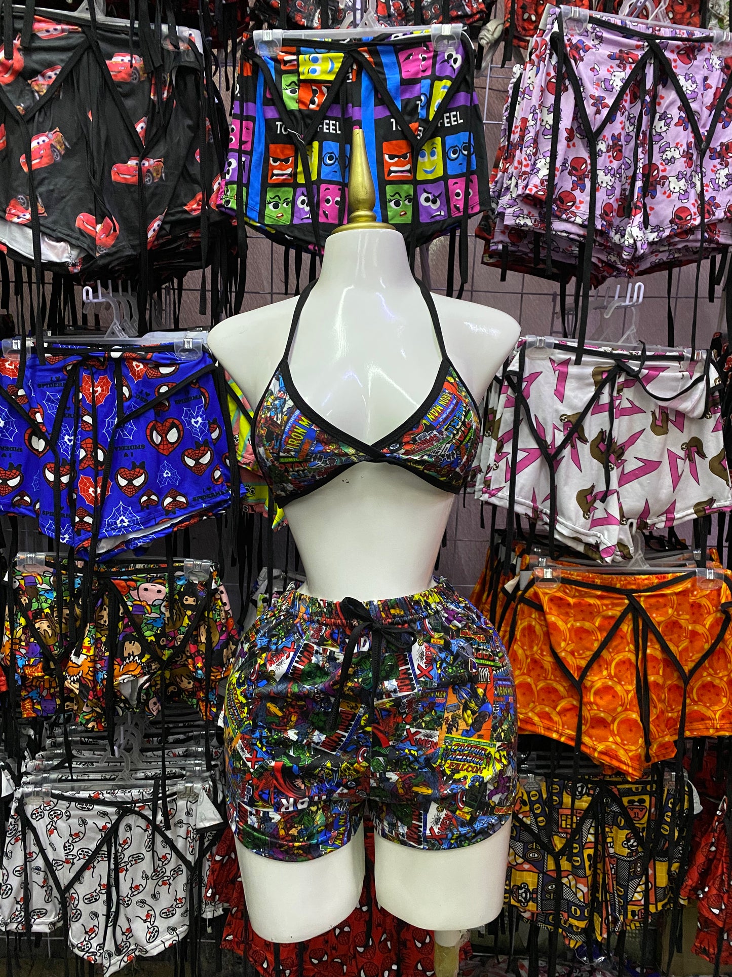 Marvel comic Pijama de dama short con top individual de dama