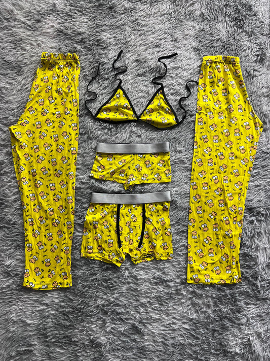 Homero Cara Pijama De 5 Piezas