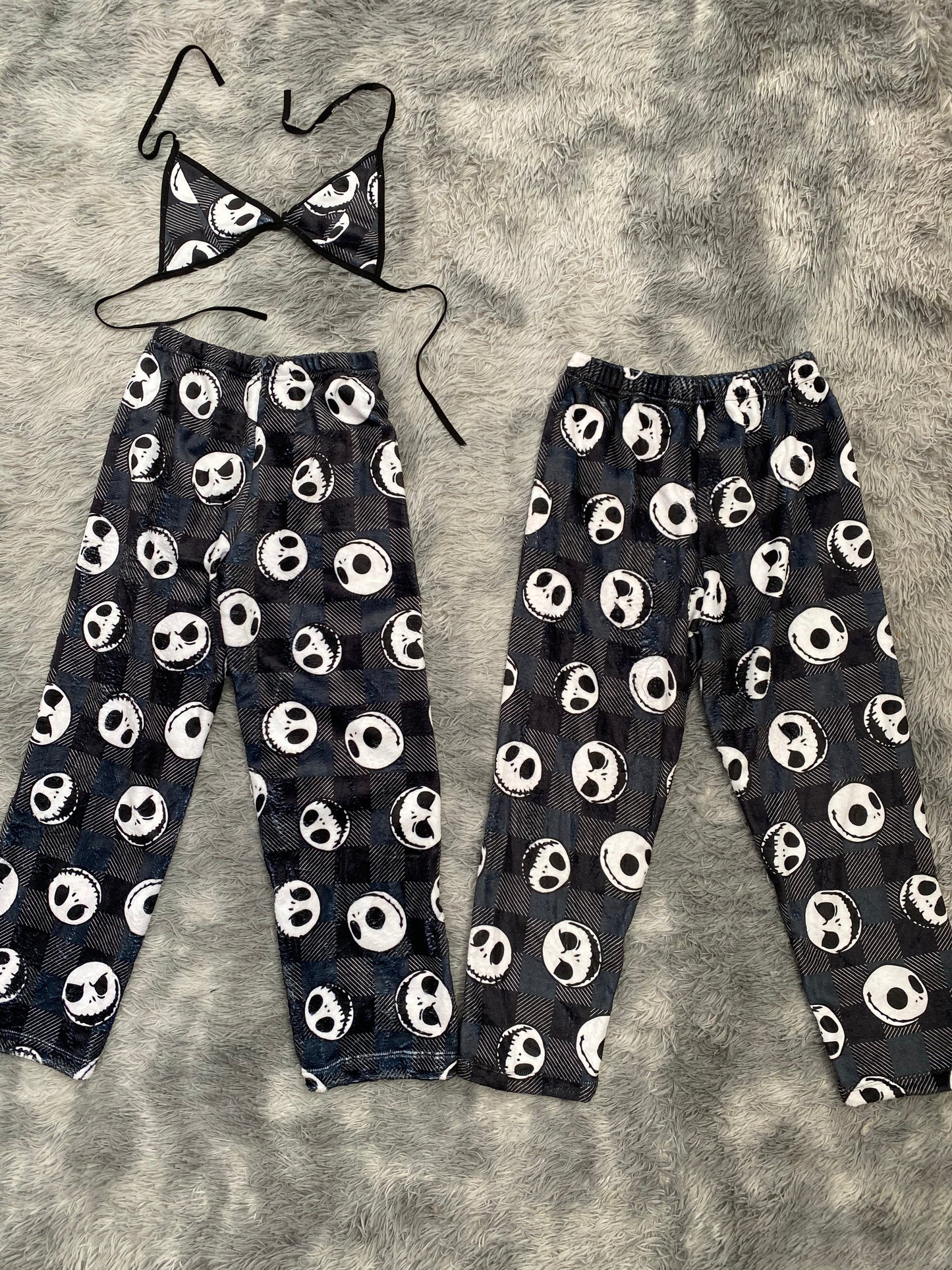 Jack fondo de cuadros rayados Duo de pijama afelpada - Fundies
