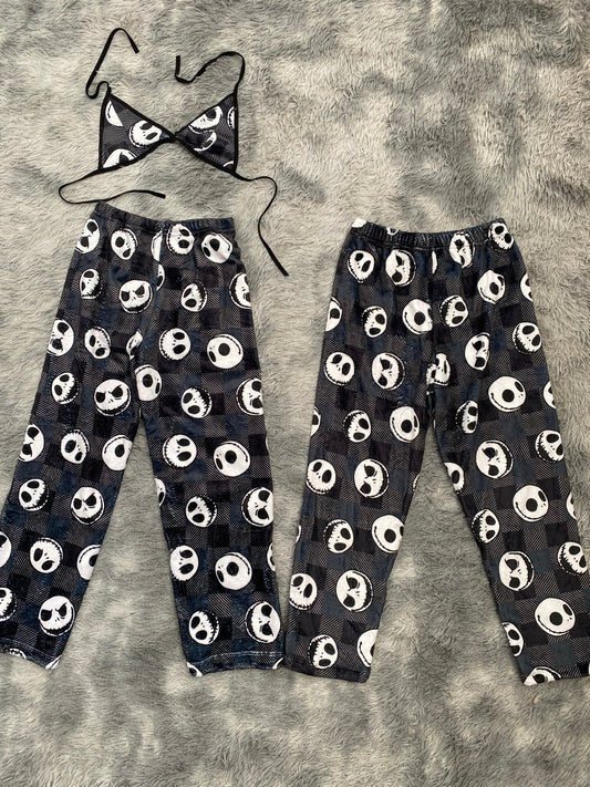 Jack fondo de cuadros rayados Duo de pijama afelpada - Fundies