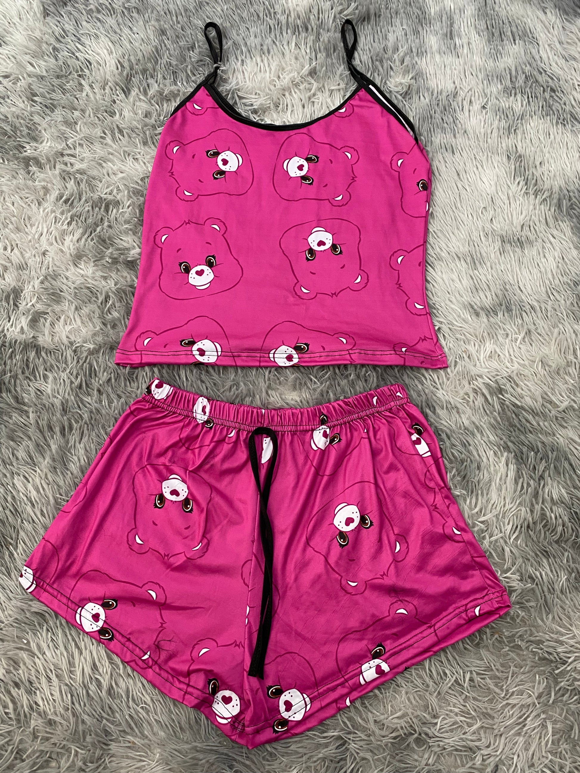 Osito cariñosito rosa blusa con short - Fundies