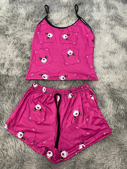 Osito cariñosito rosa blusa con short - Fundies