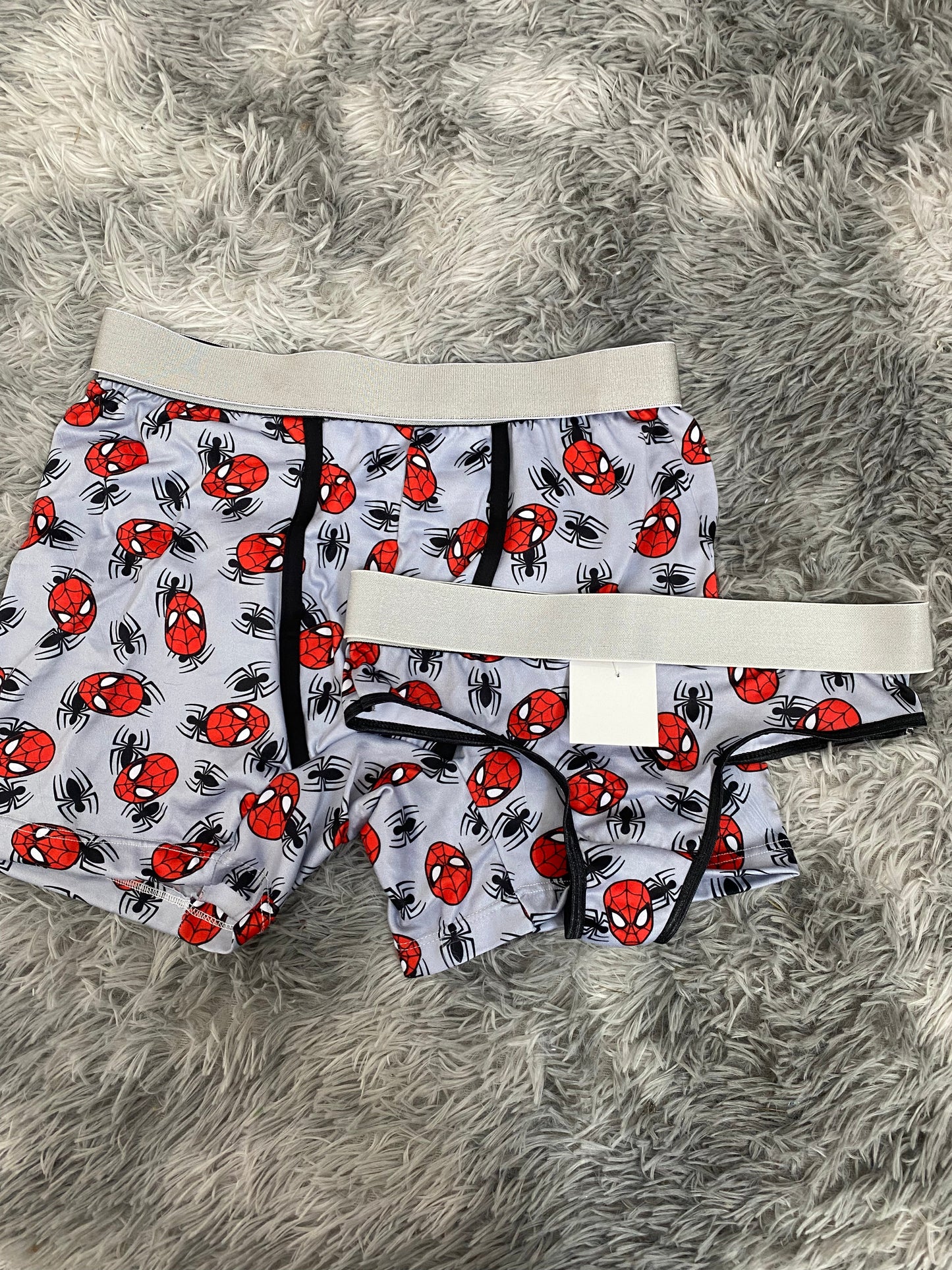 Spiderman gris  xl duo unitalla con tanga - Fundies
