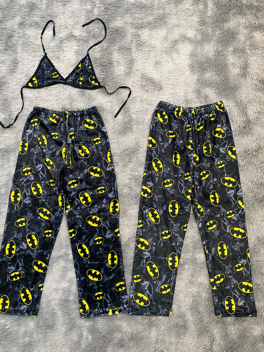 Personaje Batman y logo Duo de pijama afelpada - Fundies