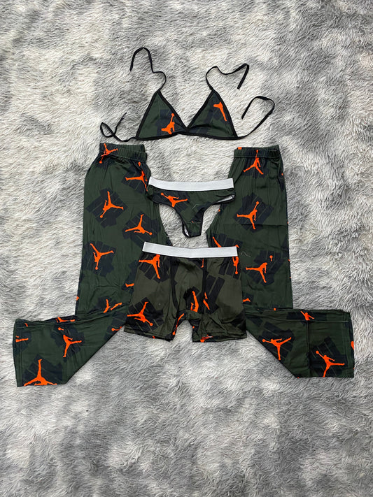 Jordan fondo verde pijama 5 piezas - Fundies