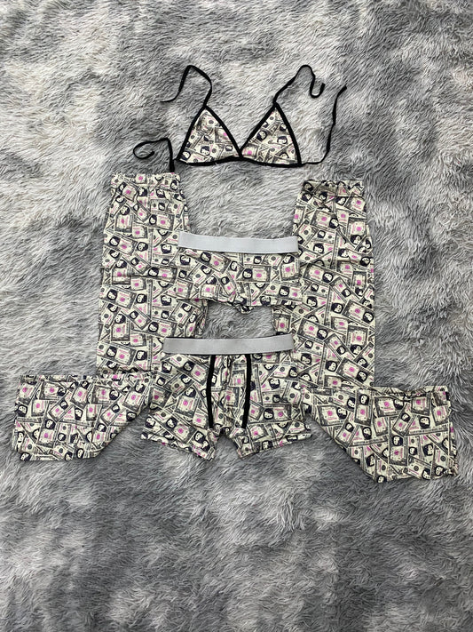 Kitty dólares pijama 5 piezas - Fundies