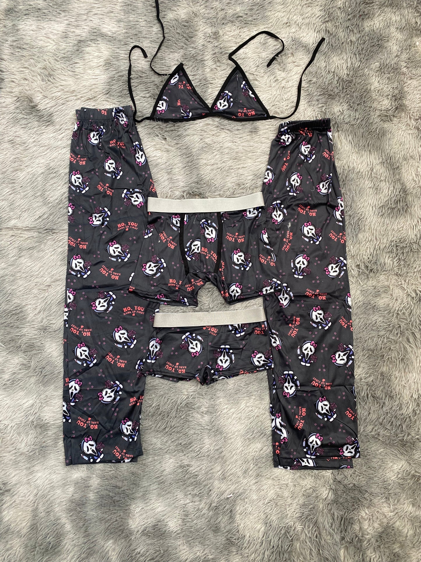Kitty ghost face pijama 5 piezas - Fundies