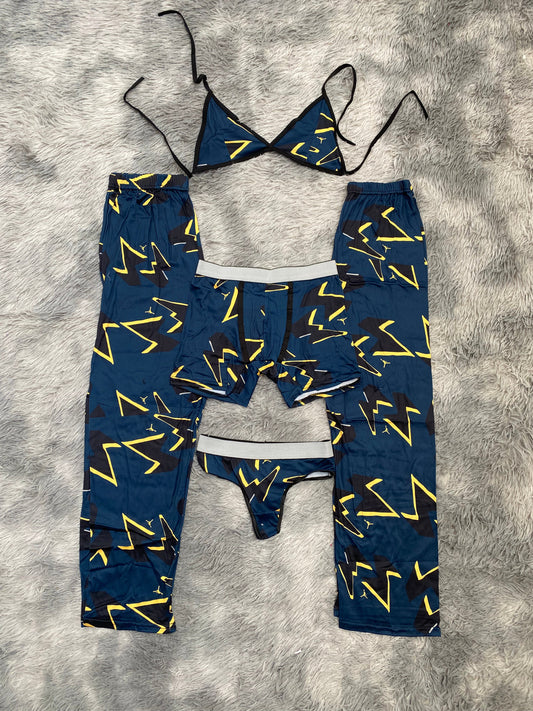 Jordan fondo azul pijama 5 piezas - Fundies