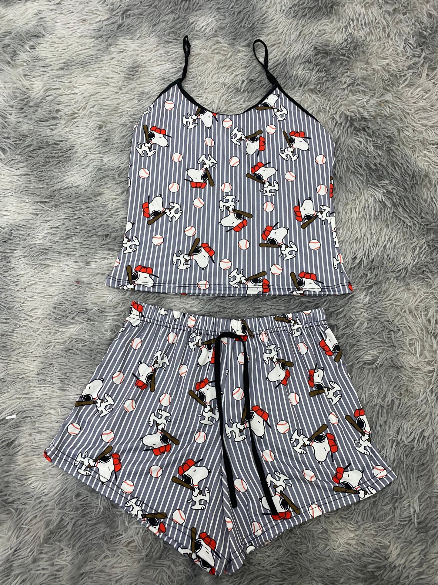 Snoopy baseball blusa con short - Fundies