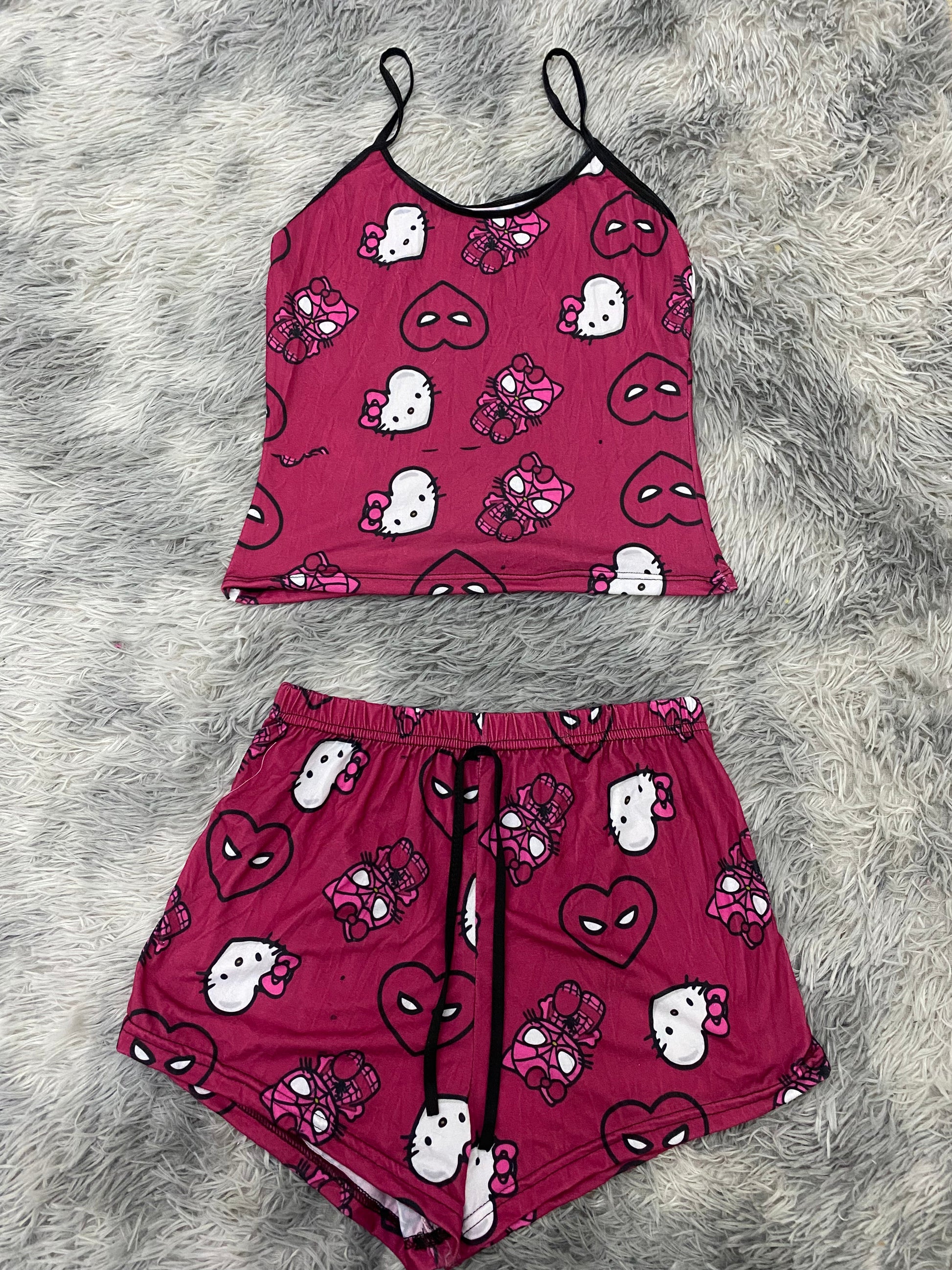 Spider kitty vino blusa con short - Fundies