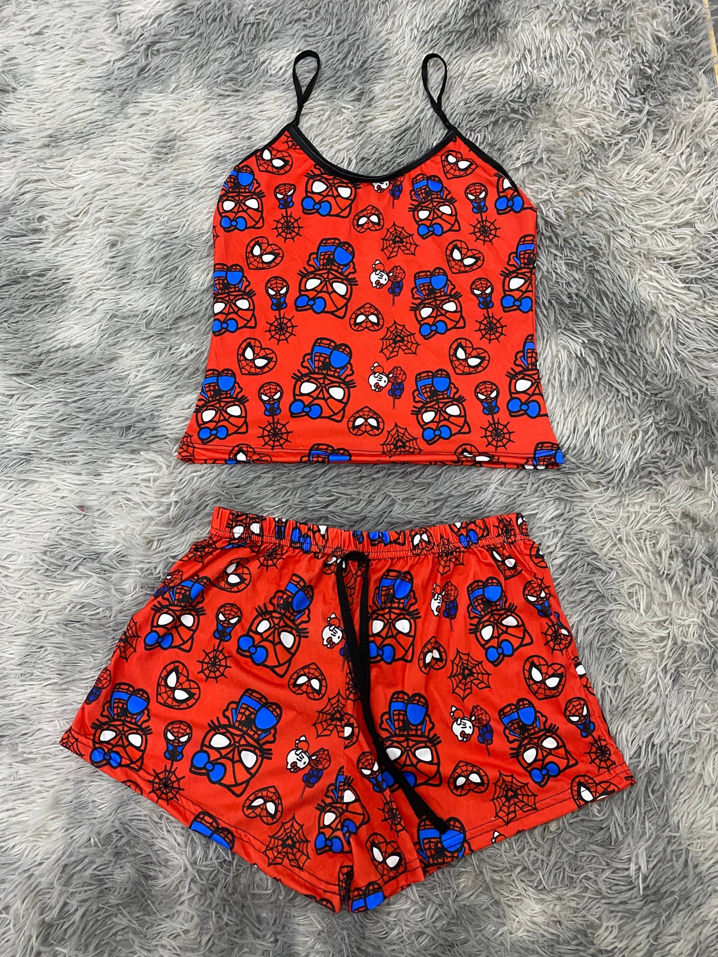 Spider kitty rojo blusa con short - Fundies