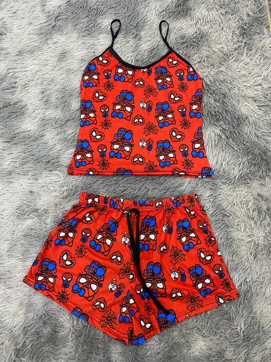 Spider kitty rojo blusa con short - Fundies