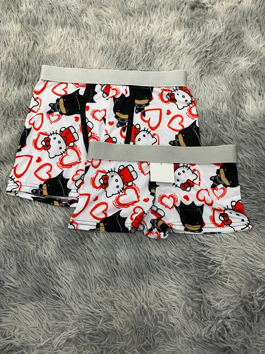 Hello kitty y Batman fondo blanco Duo Con Boxer