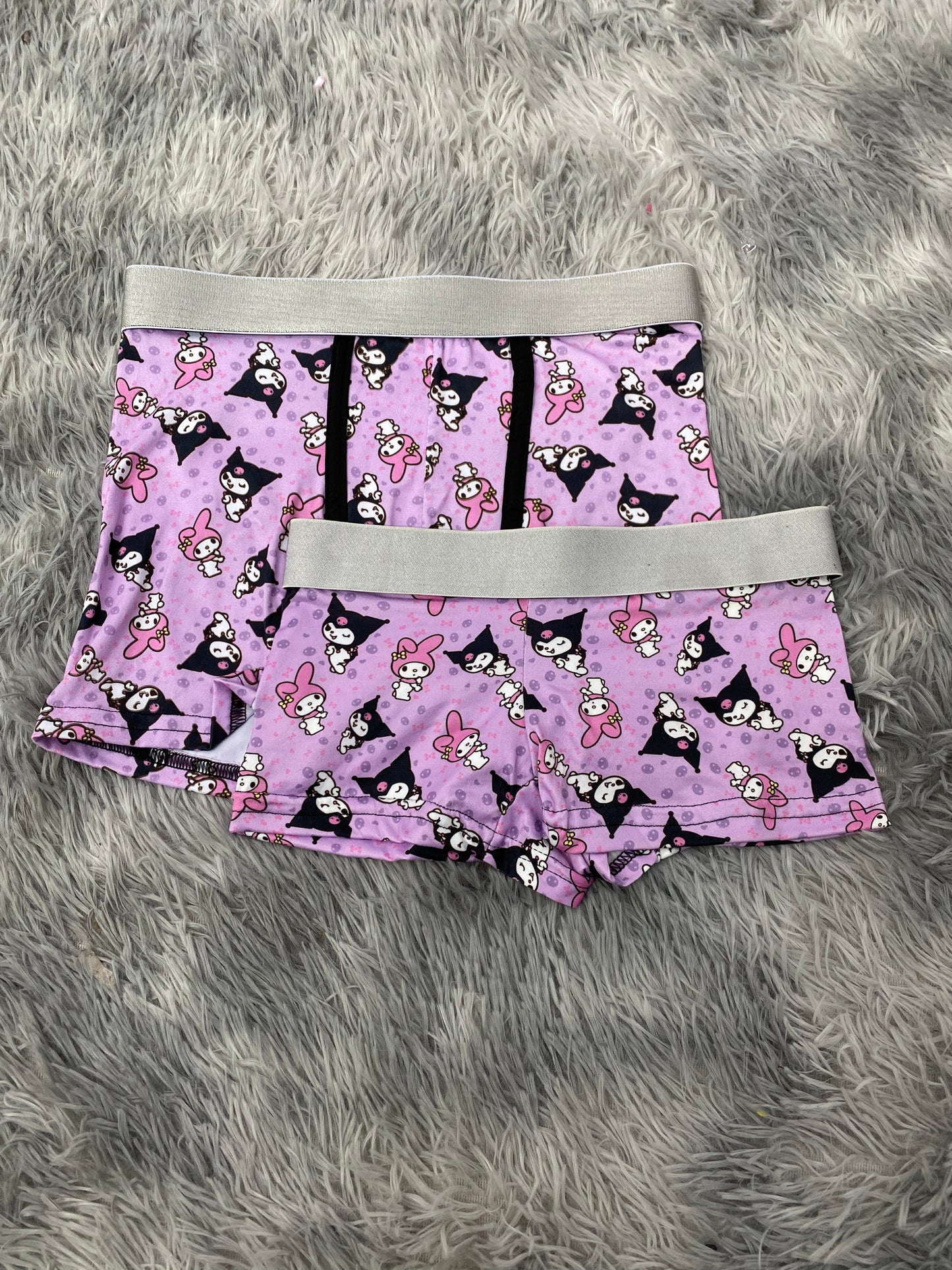 Kuromi y my melody fondo morado Duo Con Boxer