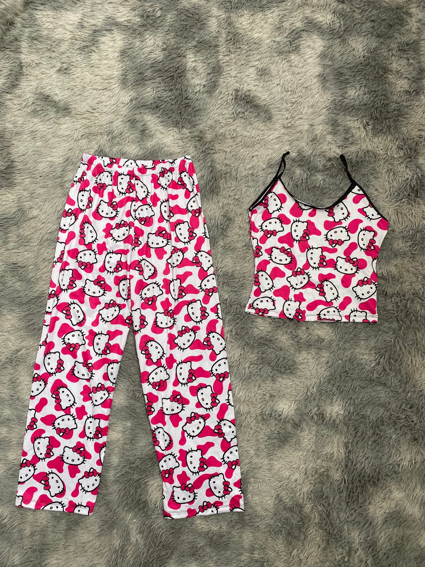 Hello kitty vaca Blusa Con Pantalón Pijama De Dama