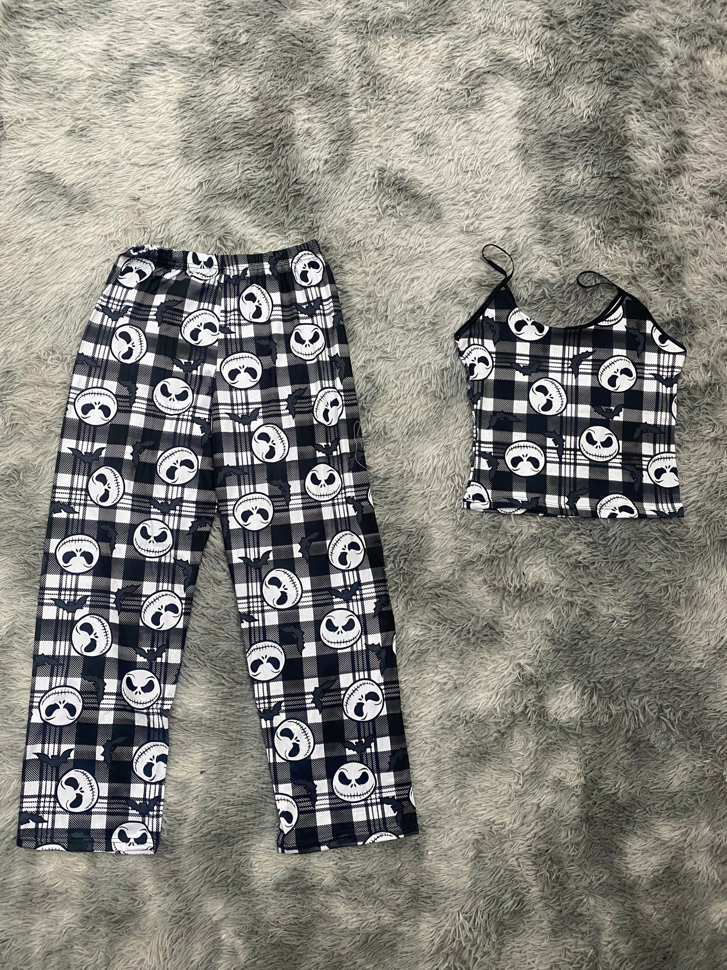 Jack cuadros rayados Blusa Con Pantalón Pijama De Dama
