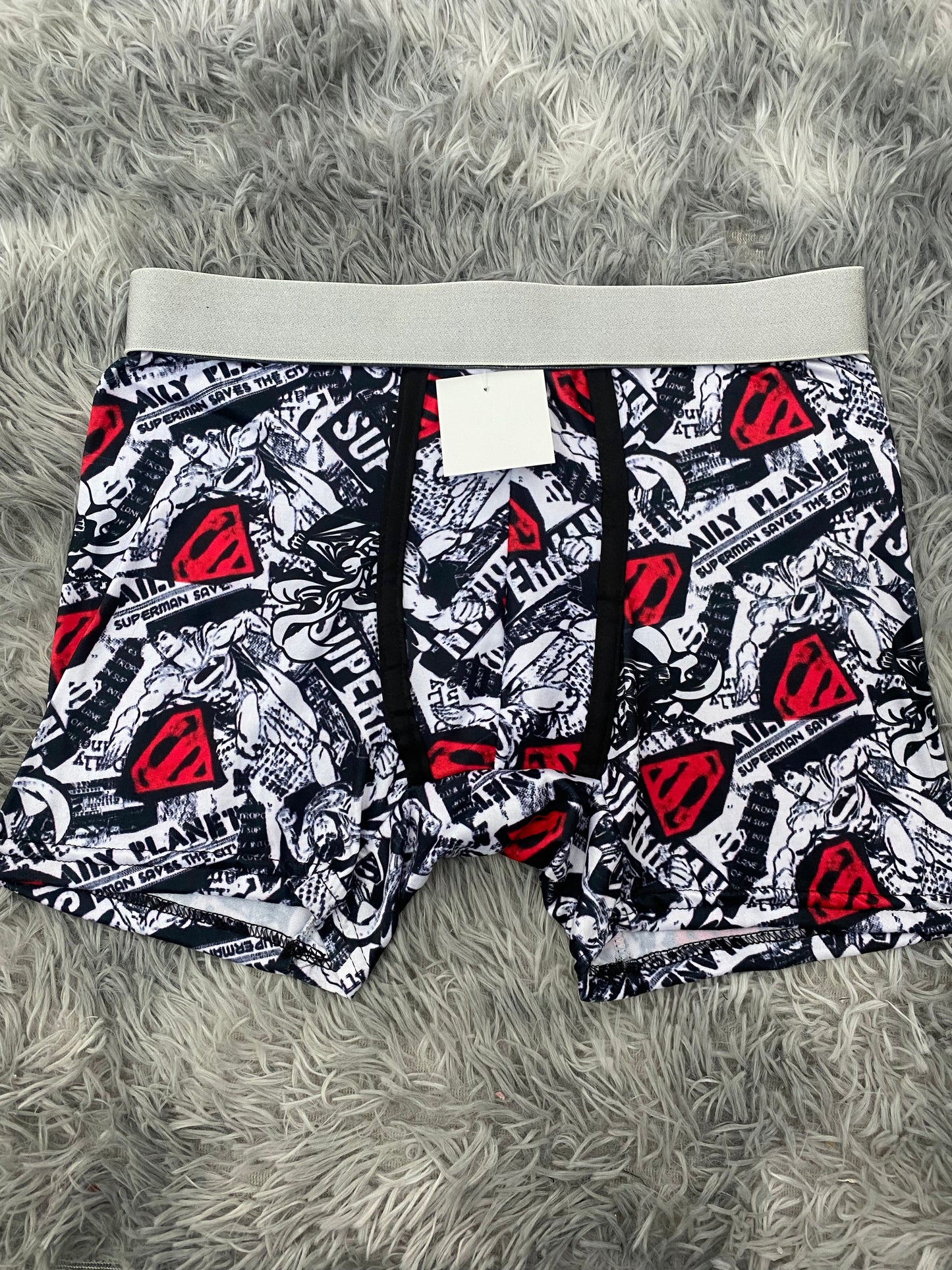 Superman comics blanco Boxer De Hombre