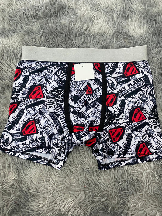 Superman comics blanco Boxer De Hombre