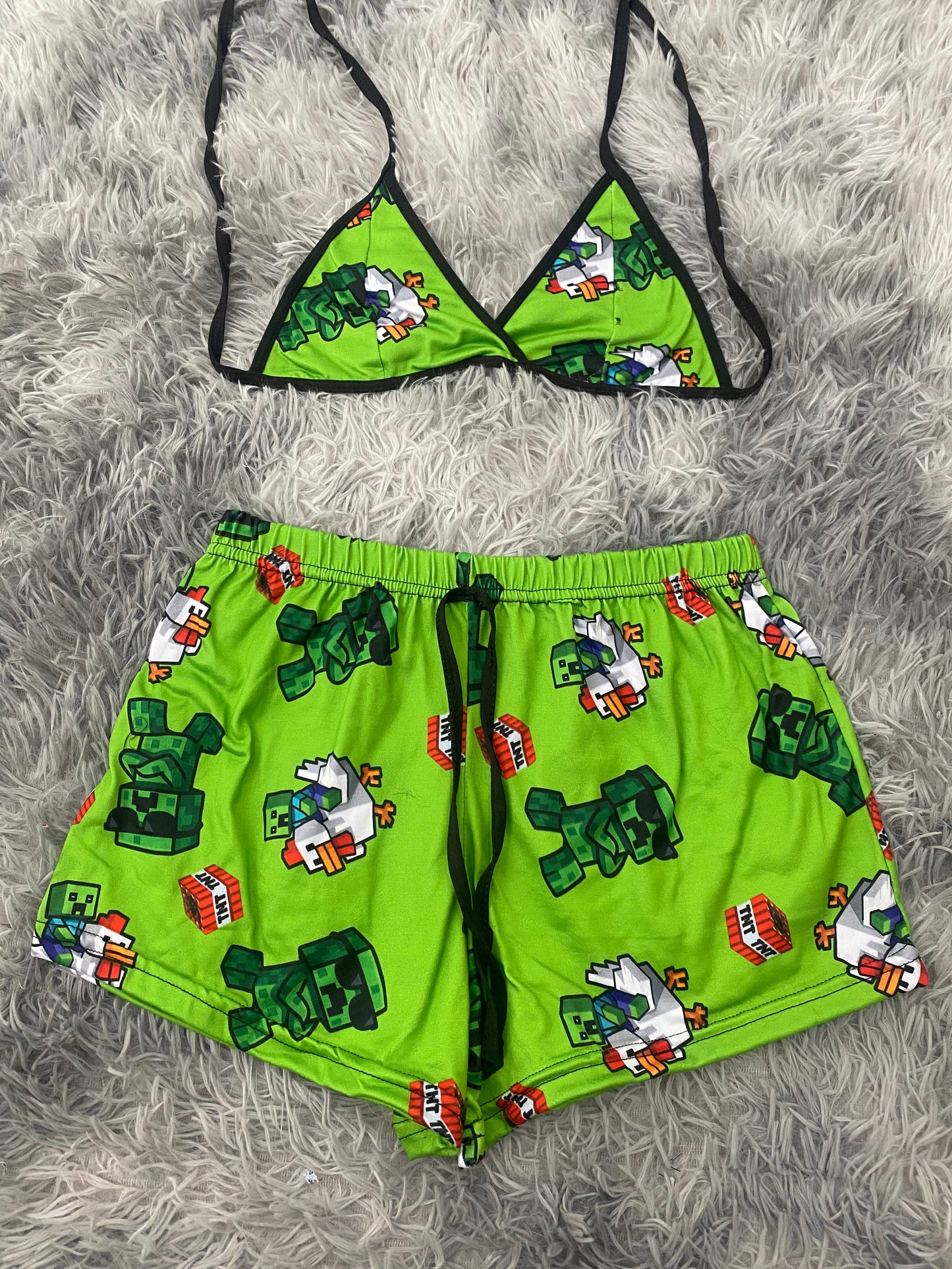 Minecraft pollo Top Con Short Unitalla De Brush
