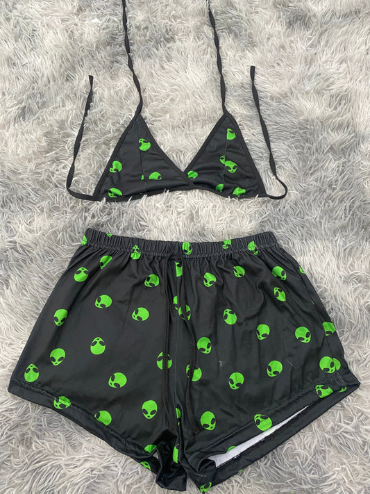 Aliens Top Con Short Unitalla De Brush