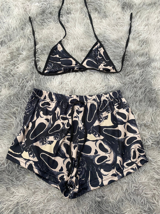 Scream cafe Top Con Short Unitalla De Brush