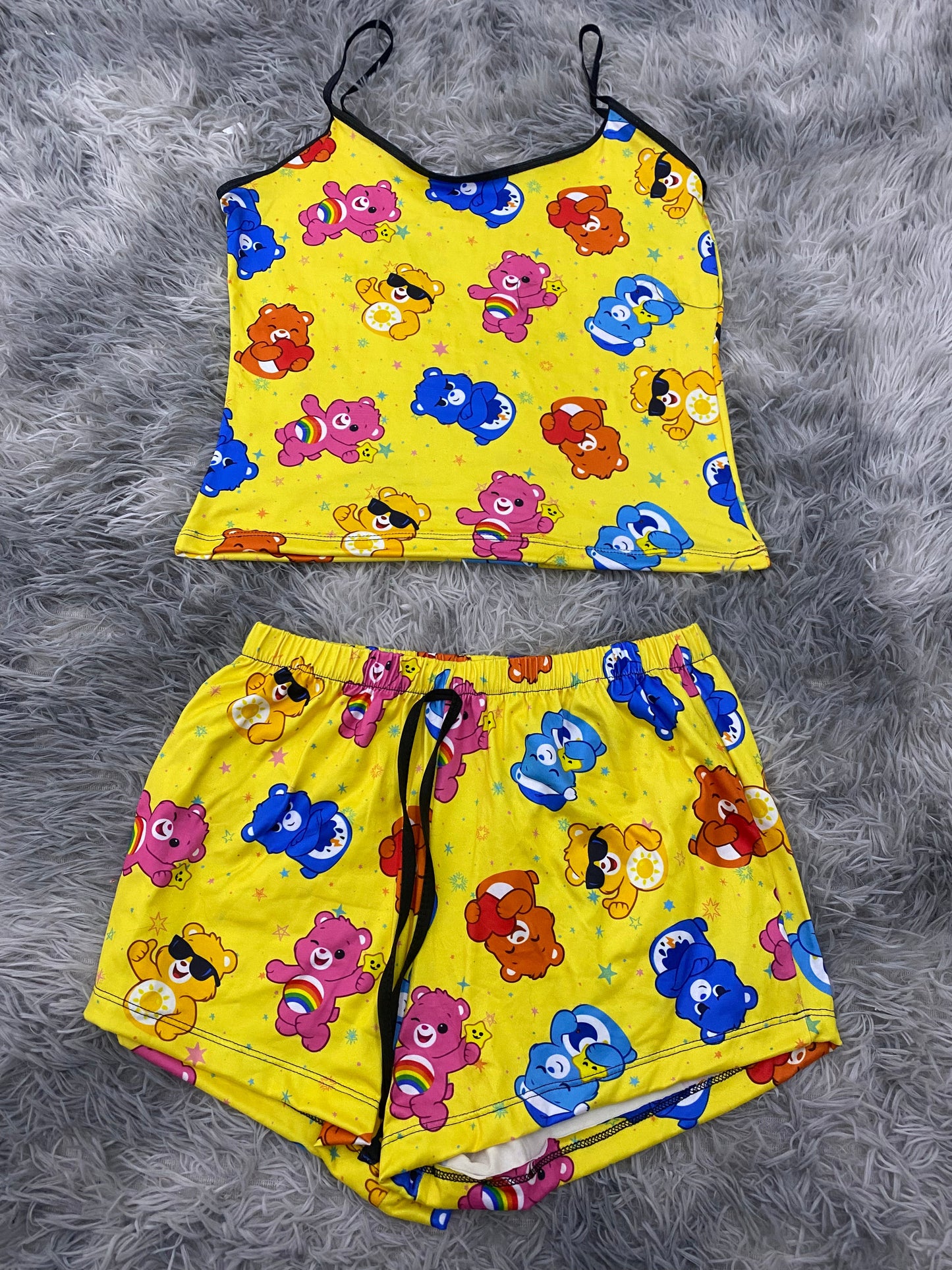 Ositos cariñositos fondo amarillo Blusa Con Short