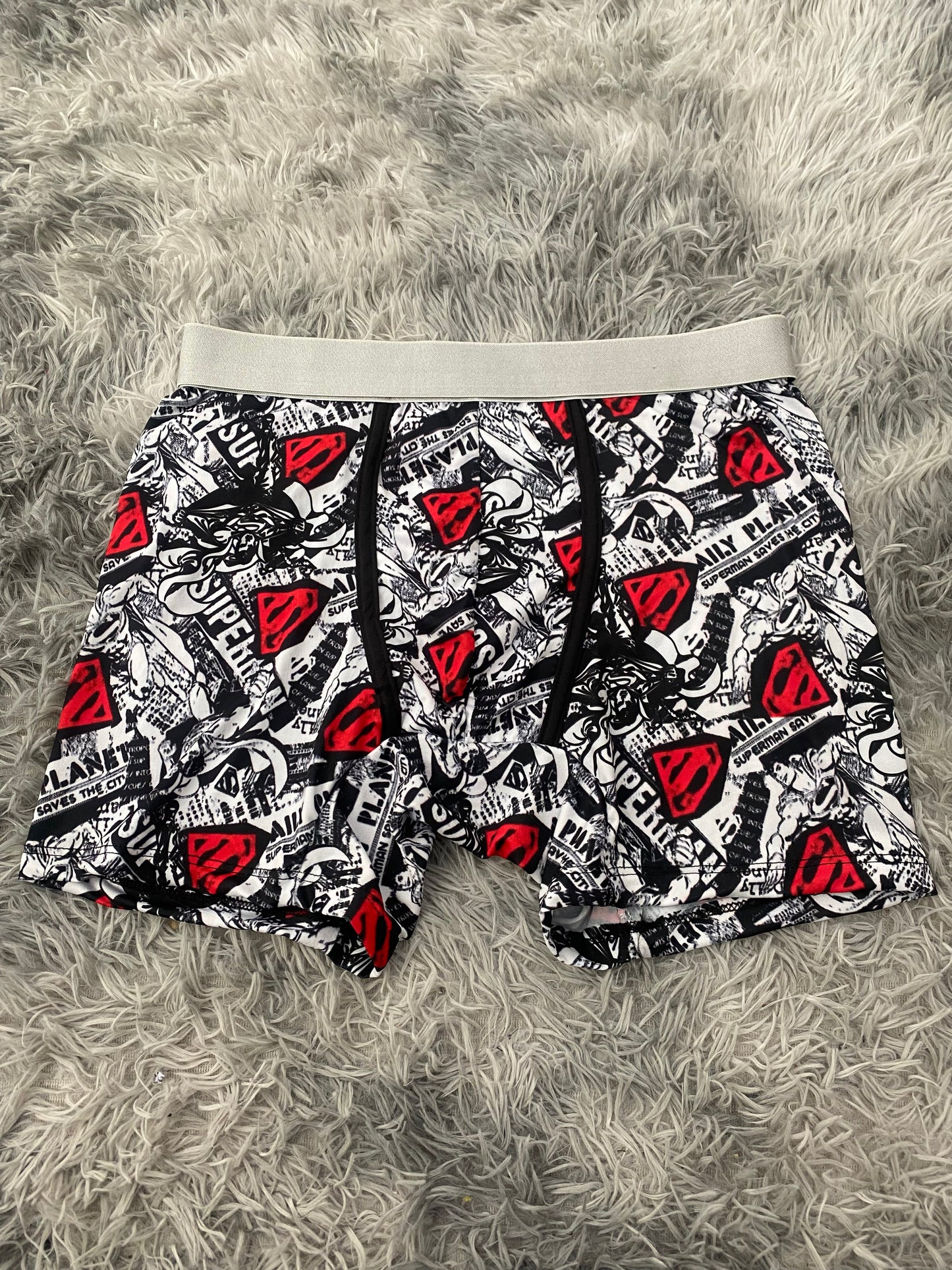 Superman comic blanco Boxer De Hombre Xl