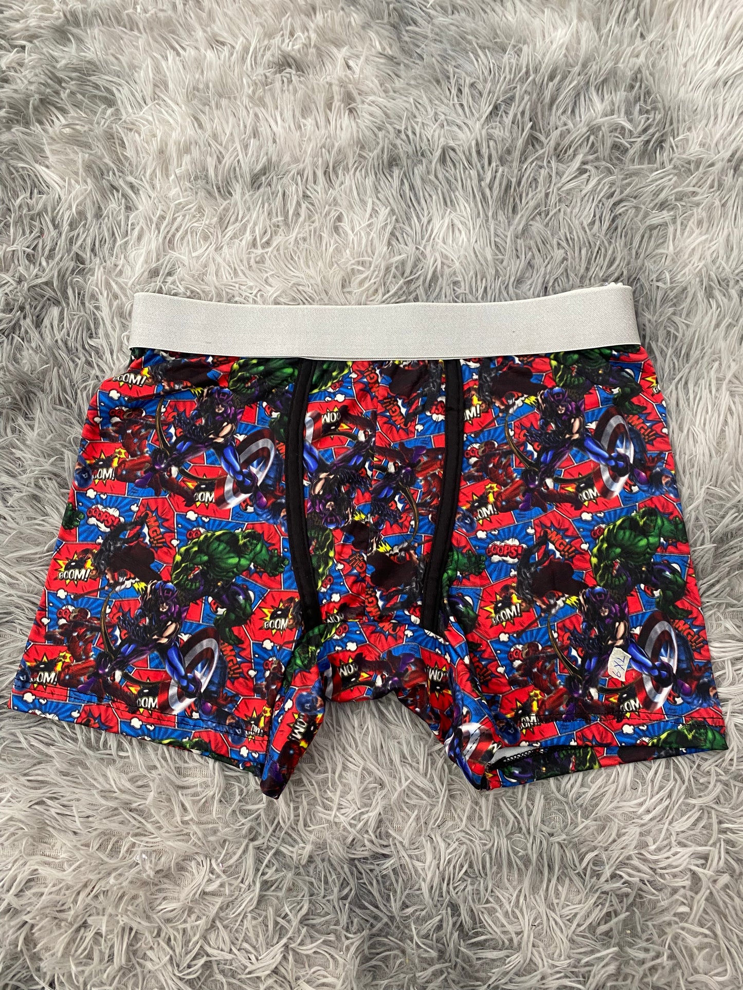 Marvel cuadros rojos y azules Boxer De Hombre