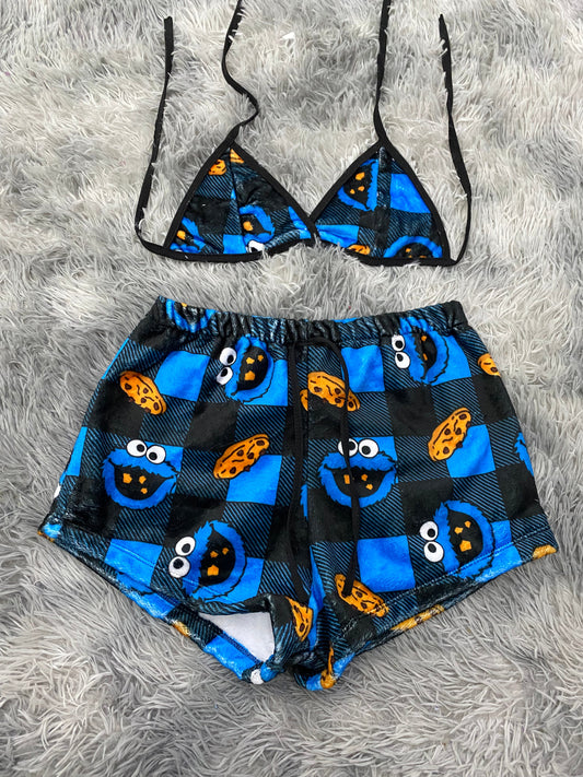 Señor come galletas Top Con Short Unitalla De afelpado