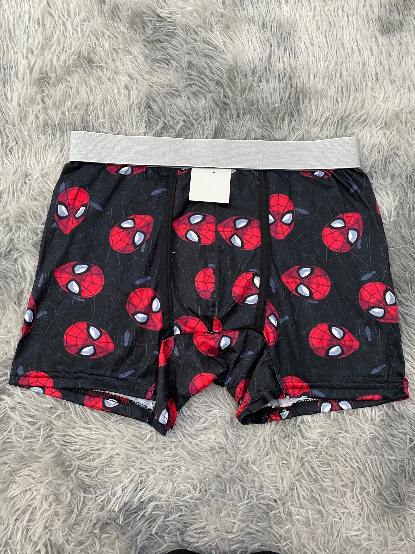 Spiderman arañas grises fondo negro Boxer De Hombre Xl