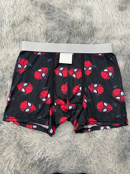 Spiderman arañas grises fondo negro Boxer De Hombre Xl