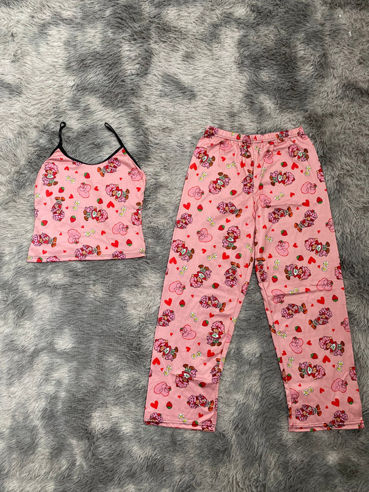 Rosita fresita y gato Blusa Con Pantalón Pijama De Dama