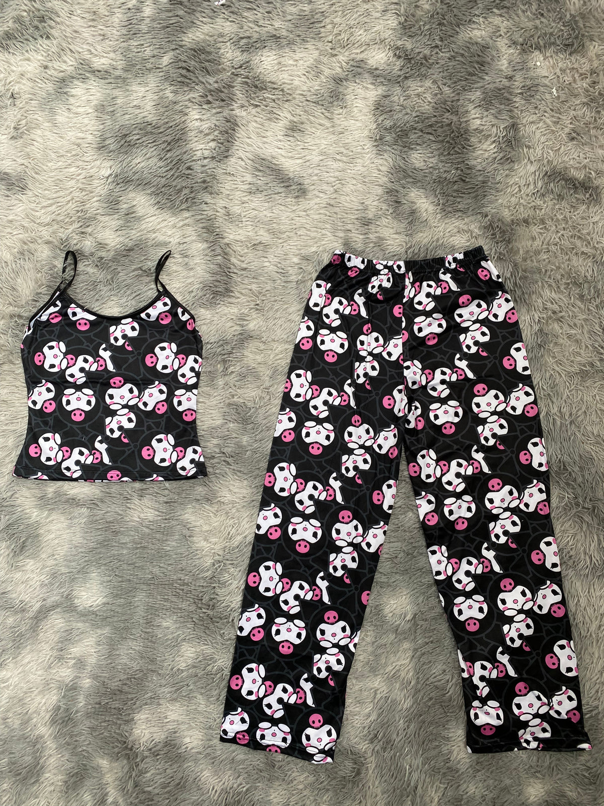Kuromi caras Blusa Con Pantalón Pijama De Dama