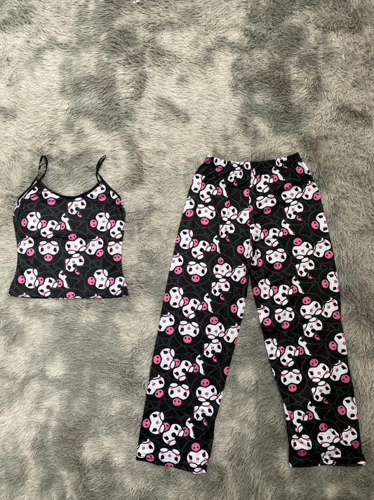 Kuromi caras Blusa Con Pantalón Pijama De Dama