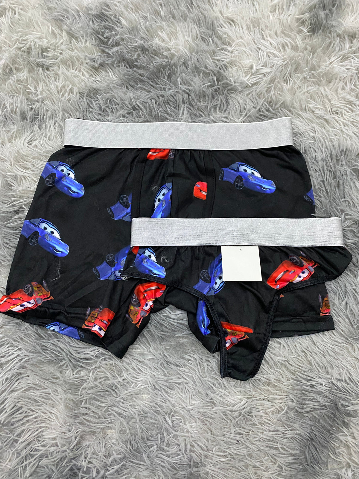 Mcqueen y sally fondo negro Duo Unitalla Con Tanga